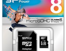 Карта памяти MicroSDHC Silicon Power 8GB cl4 + SD