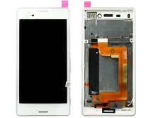 Дисплей Sony Xperia M4 Aqua (E2303) + тачскрин + рамка белый 1 класс