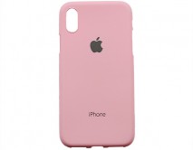 Чехол iPhone X/XS Яблоко розовый