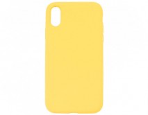 Чехол iPhone XR Liquid Silicone FULL (желтый)