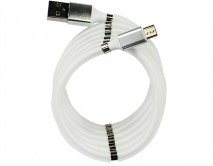 Кабель Kstati KS-004 microUSB - USB белый, спираль, 1,2м