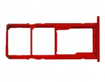 Держатель SIM Samsung A11 (2 SIM) красный