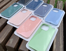 Чехол iPhone 12 Mini Liquid Silicone FULL (темно-зеленый)