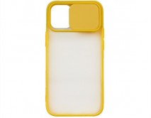 Чехол iPhone 12 Mini Lens Slide Mate (желтый)