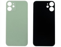 Задняя крышка (cтекло) iPhone 12 Mini (с увел. вырезом) зеленая 1 класс 