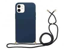 Чехол iPhone 6/6S/7/8 Plus BIO + шнурок (темно-синий)