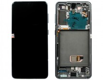 Дисплей Samsung G991B Galaxy S21 + тачскрин + рамка серый (GH82-24544A) (Service Pack 100%) 