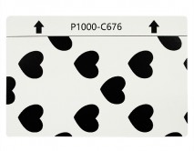 Защитная плёнка текстурная на заднюю часть "Узоры" (Сердца черные, C676)