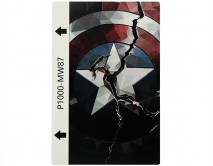 Защитная плёнка текстурная на заднюю часть "Супергерои" (Капитан Америка, MW87)