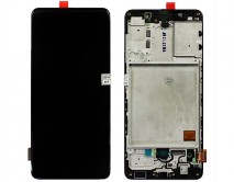 Дисплей Samsung A415F Galaxy A41 + тачскрин + рамка черный (AMOLED LCD Оригинал/Замененное стекло) 