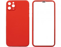 Защита 360 iPhone 11 Pro Max красная (защитное стекло+задняя крышка)