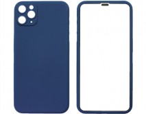 Защита 360 iPhone 11 Pro Max синяя (защитное стекло+задняя крышка)