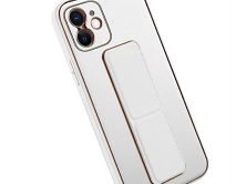 Чехол iPhone 12 Sunny Leather+Stander (белый)