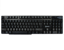 Клавиатура USB Kstati T20 (RU) с RGB подсветкой, черная, полноразмерная + мышь в подарок