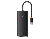 USB HUB Baseus Lite Series USB-A to USB 3.0*4, 25см, черный (WKQX030001) 