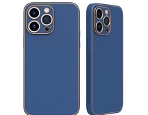 Чехол iPhone 13 Pro Max Sunny Leather (темно-синий)