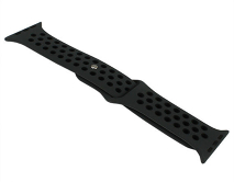 Ремешок Watch Series 42mm/44mm/45mm/49mm силиконовый Nike band черный #14 