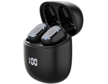 Bluetooth  стереогарнитура Deppa Air Buds Pro, TWS, BT5.3, LED, 300mAh, черная, 44193