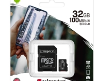Карта памяти MicroSDHC Kingston Canvas Select Plus 32GB cl10 UHS-I + SD, SDCS2/32GB