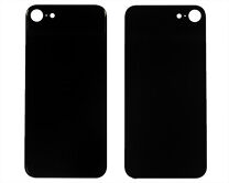 Задняя крышка iPhone SE (2020) (c увеличенным вырезом под камеру) черная 1 класс 