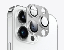 Защитная накладка на камеру iPhone 12 Pro Max 3D серебристая 