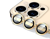 Защитная накладка на камеру iPhone 14 Pro/14 Pro Max золотая (комплект 3шт)