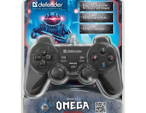 Проводной Геймпад (джойстик) Defender Omega, USB, 12 кнопок, 2 стика, 64247