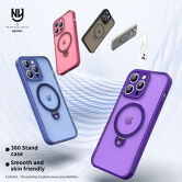 Чехол iPhone 14 Plus/15 Plus NY Stand MagSafe (фиолетовый) 