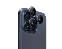 Защитная накладка ANANK на камеру iPhone 15 Pro/15 Pro Max темно-синяя (комплект 3шт) 