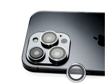Защитная накладка ANANK на камеру iPhone 15 Pro/15 Pro Max серебристая (комплект 3шт) 