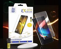 Защитное стекло Honor X50/X50 Pro/X9b/Magic 6 Lite прозрачное с клеем и UV лампой 