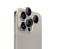 Защитная накладка ANANK на камеру iPhone 15 Pro/15 Pro Max стальной (комплект 3шт) 