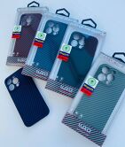 Чехол iPhone 15 Pro LUXO Kevlar MagSafe (J211 зеленый/голубой) 