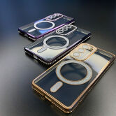 Чехол Samsung S22 Glitter MagSafe (фиолетовый) 