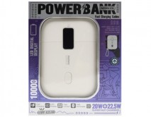 Внешний аккумулятор Power Bank 10000 mAh Remax RPP-635 PD 20W+22.5W, 2 кабеля, белый